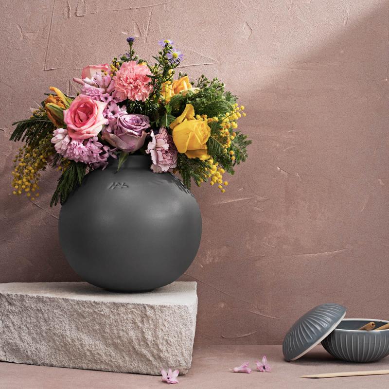 Globo vase 19,5 cm grå