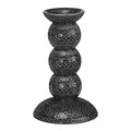 Orient antik lysestake 14 cm asfalt