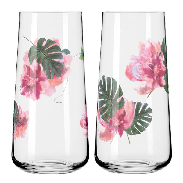Sommersonett allroundglass 2 stk Monstera