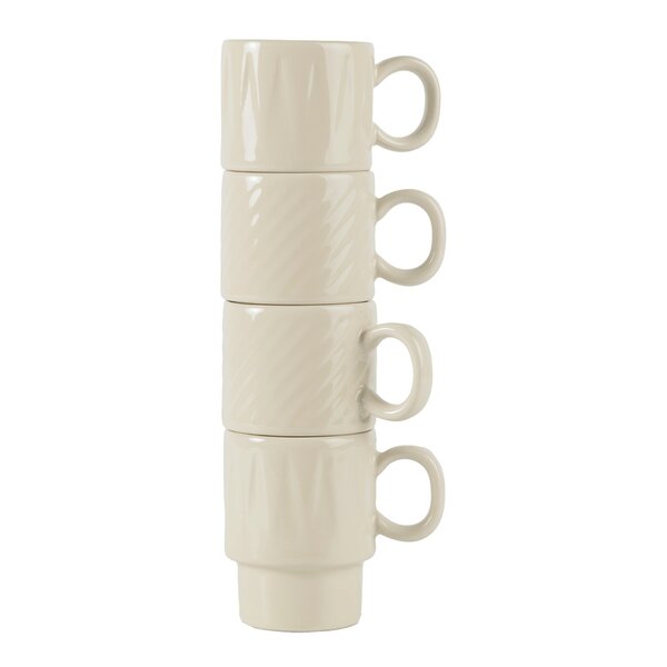 Coffee & More espressokrus 10 cl 4 stk beige