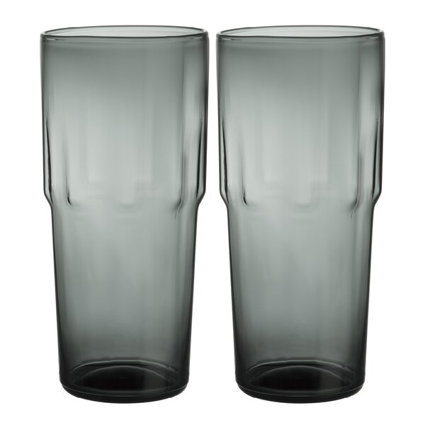 Solare høyt glass 39 cl 2 stk stålgrå
