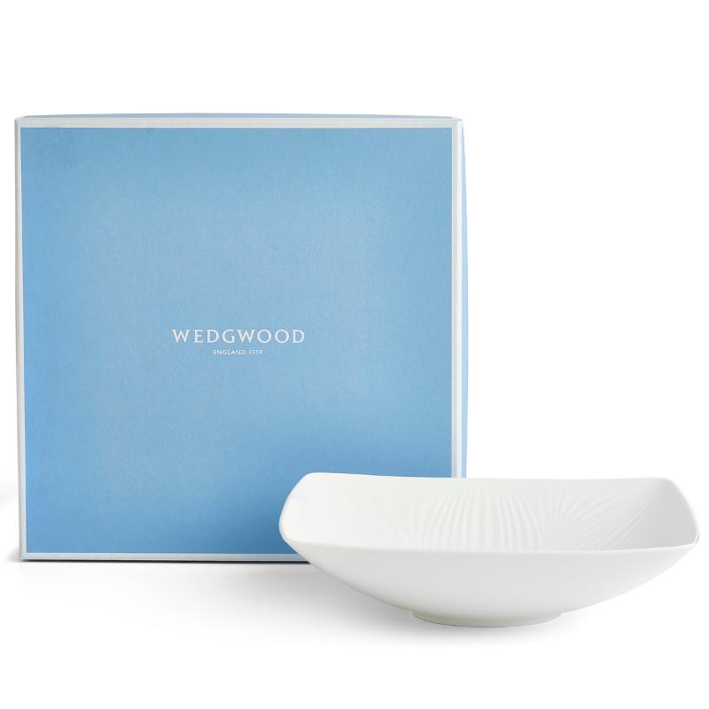 White Folia skulpturell skål 26 cm