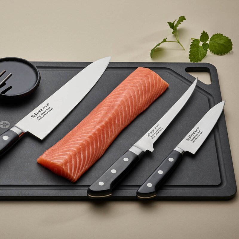 Master filetkniv 18 cm 29,5 cm blank/svart