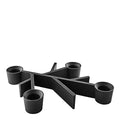 Twig lysestake 18x23 cm svart