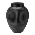 Ripple vase 20 cm svart