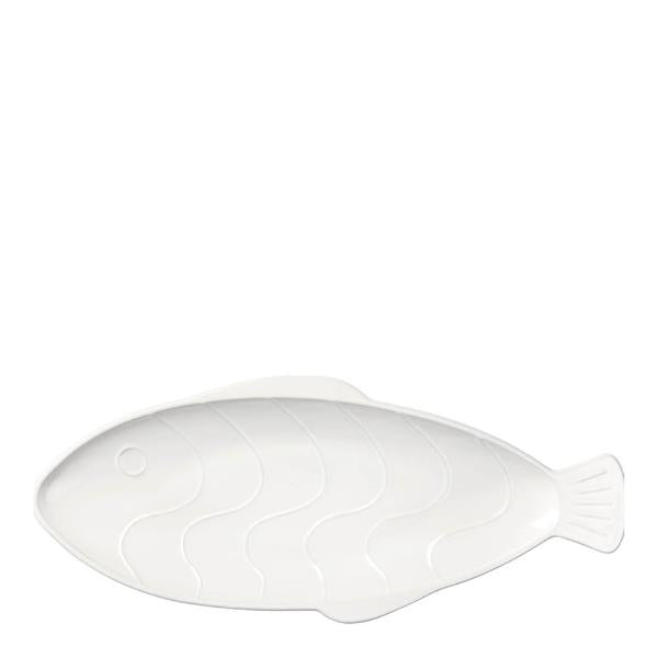Pesce tallerken fisk 17,6x41,4 cm hvit
