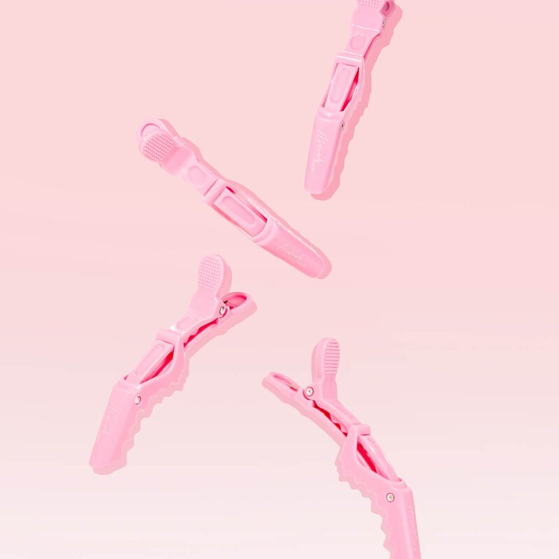 Grip hårklype 4 stk rosa