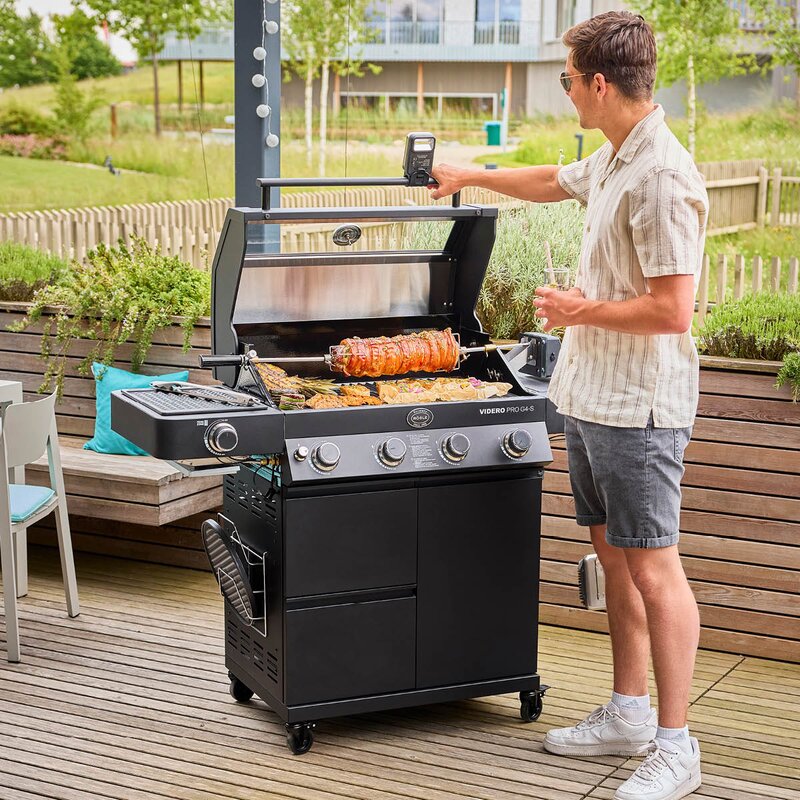 Videro Pro G4-S Vario+ gassgrill 20500W svart