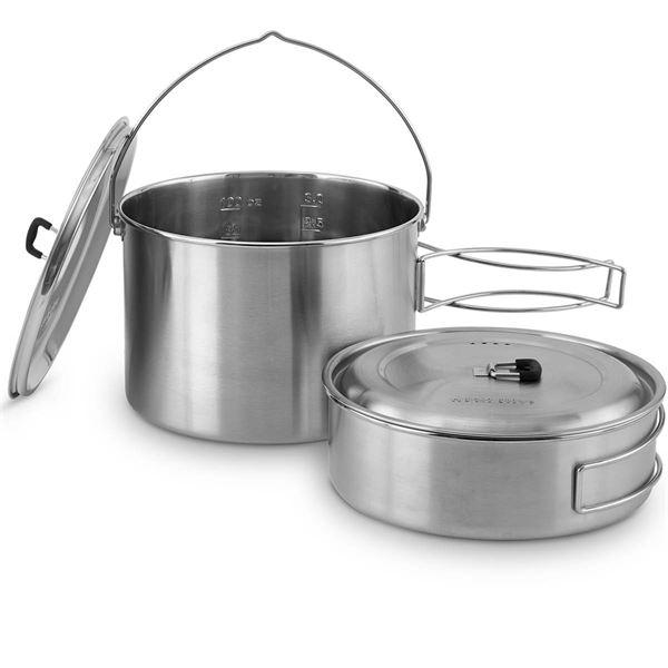 2 pot sett kjele 2 deler 1,5L + 3L