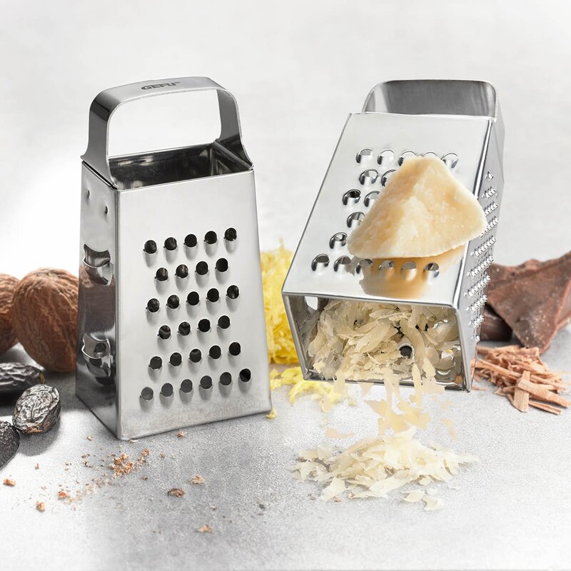 Cubi mini rivjern 4 cm børstet stål