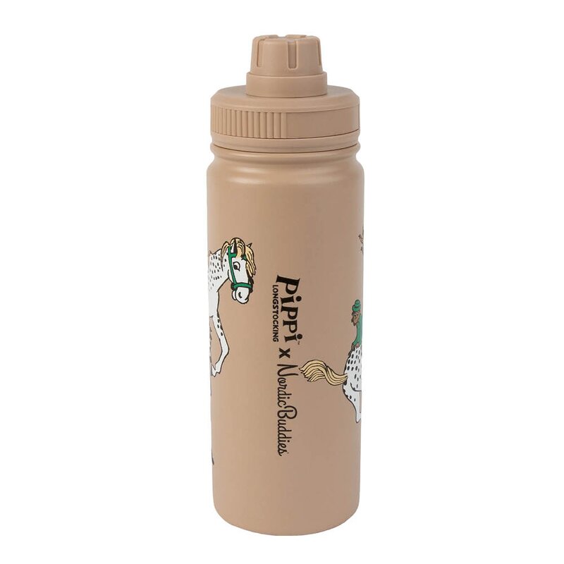 Pippi termoflaske 0,55L Pippi hest beige