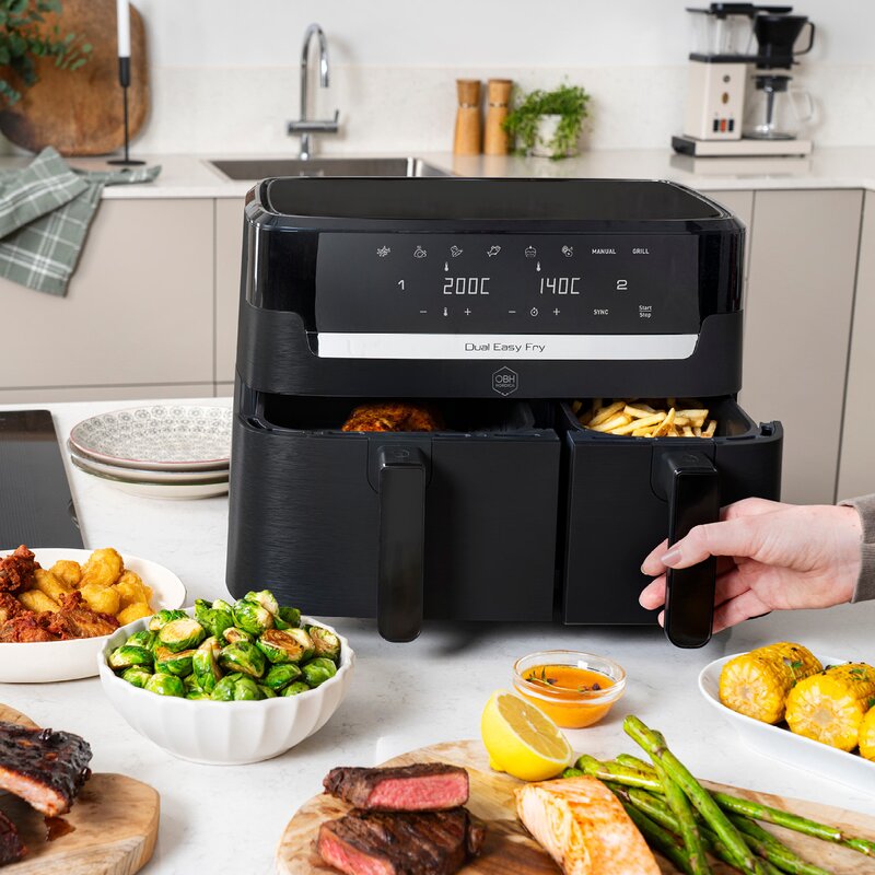 Dual Easy Fry airfryer 3,1L+5L svart