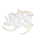 Glassegg 6 stk 6 cm klarglas/hvit