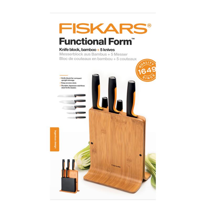 Functional Form knivblokk bambus 5 kniver