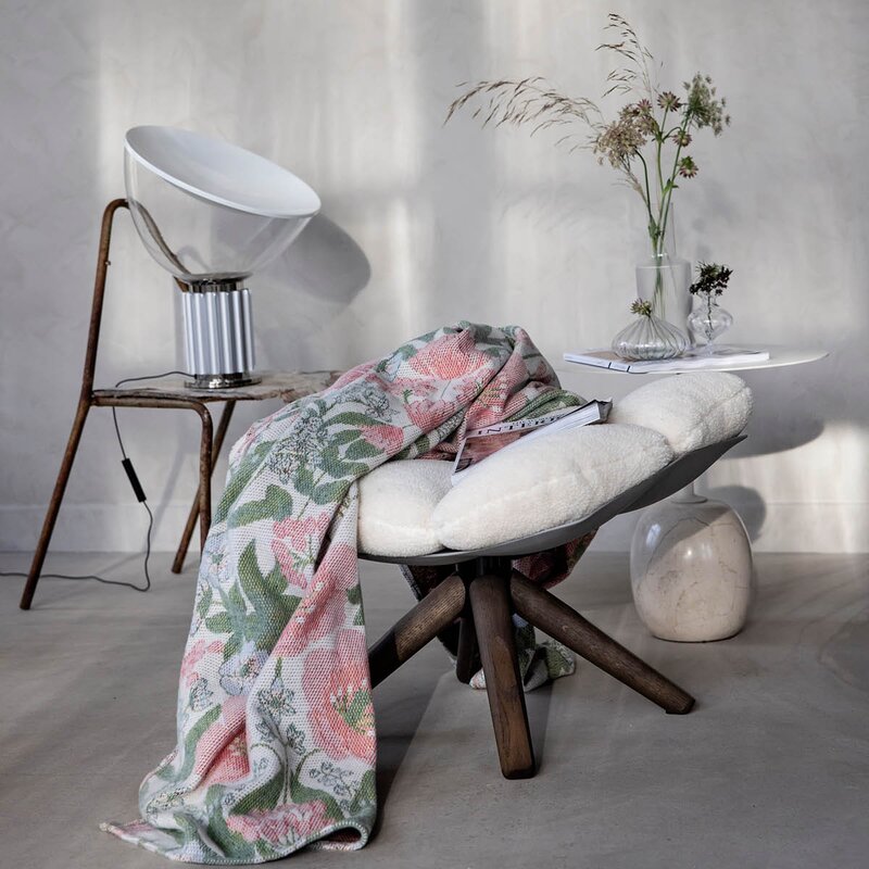 Bettys tulpaner pledd 140x170 cm rosa