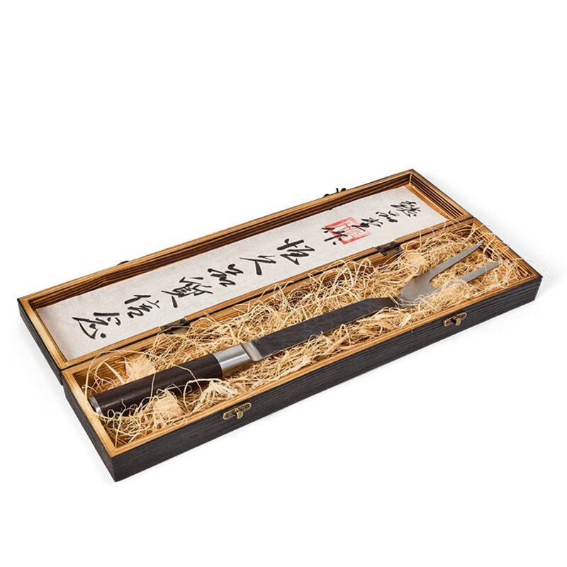 Kuro BBQ gaffel 12,2 cm brun/rustfri