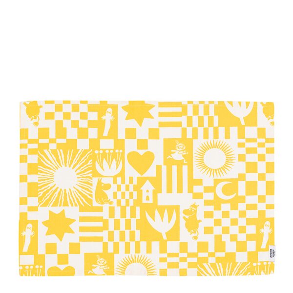 Mummi Fest bordbrikke 31x46 cm gul