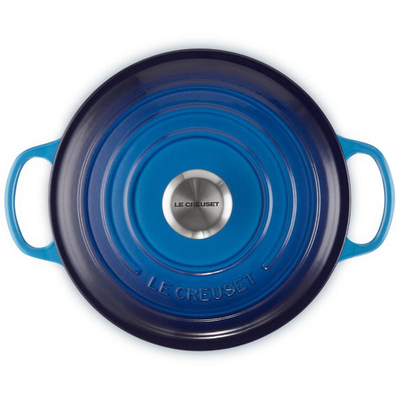 Signature støpejernsgryte rund 24 cm 4,2L azure
