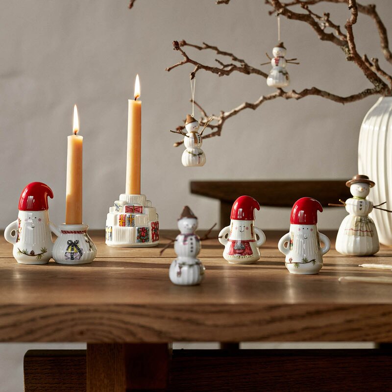 Hammershøi Christmas lysestake 8,5 cm nissefar