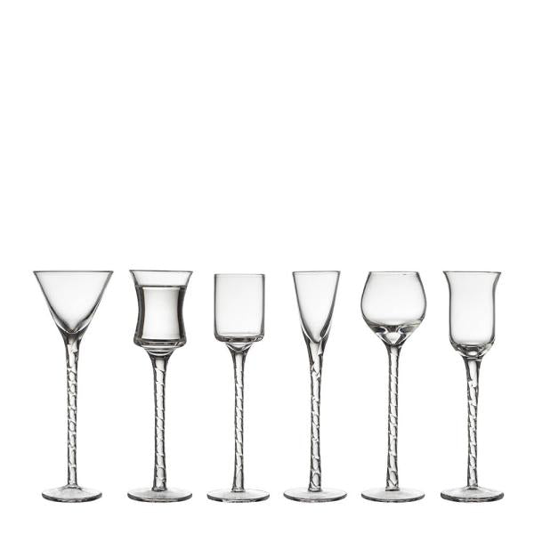 Snapsglass rom 18 cm 6 stk klar