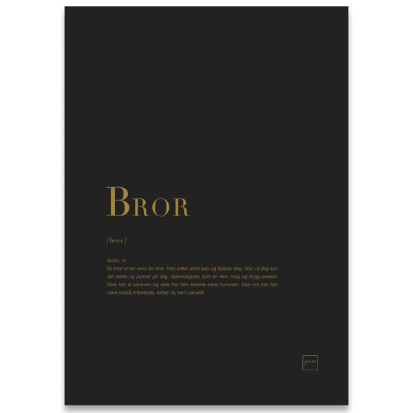 Poster bror 30x40 cm svart