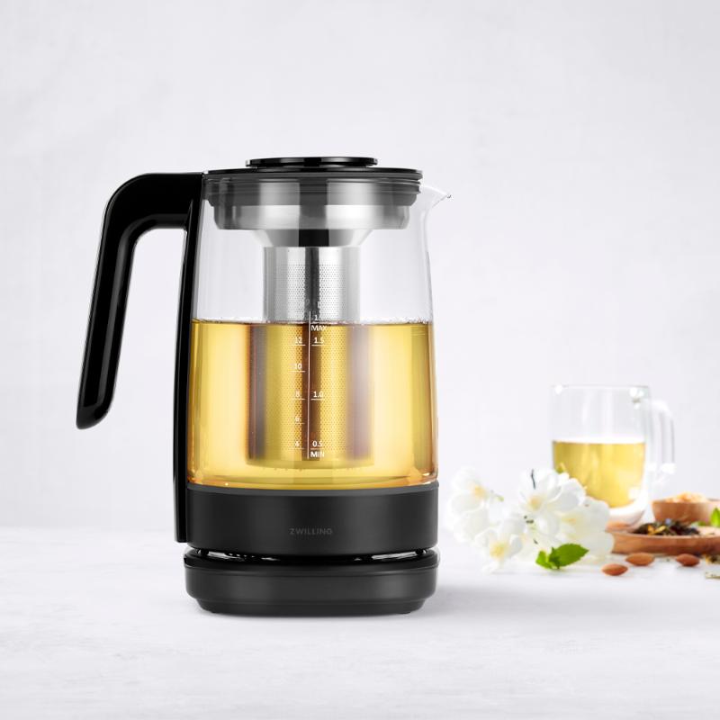 Enfinigy vannkoker glass m/tesil 1,7L svart