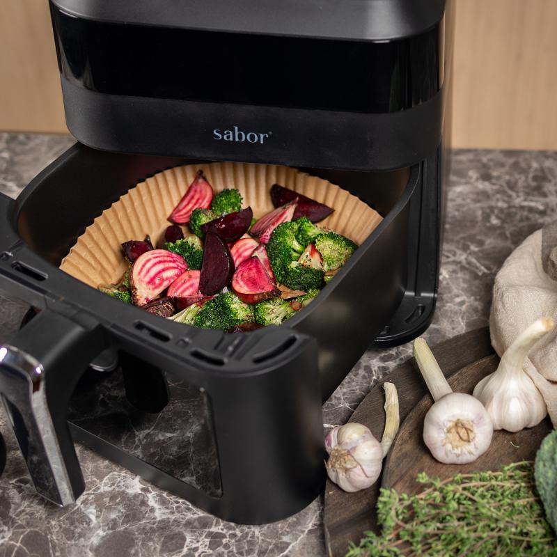 Ultimate airfryer med vindu 6L matt svart
