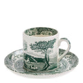 Heritage Green Italian espressokopp med skål 9cl
