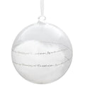 Julekule m/sang 12 cm sølv