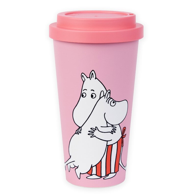 Mummi reisekopp 45 cl Mummimamma med Mummitrollet rosa