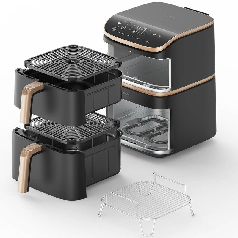 Turbo Tower Pro airfryer 10,8L mørk grå/roségull