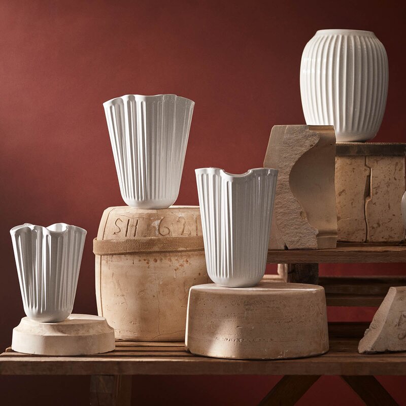 Hammershøi unfold vase 20,5 cm hvit