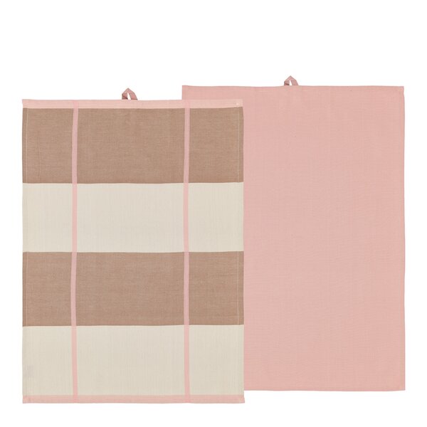 Blocks kjøkkenhåndkle 50x70 cm 2 stk rose