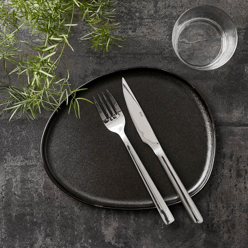 RAW Titanium Black organic tallerken 21x24 cm