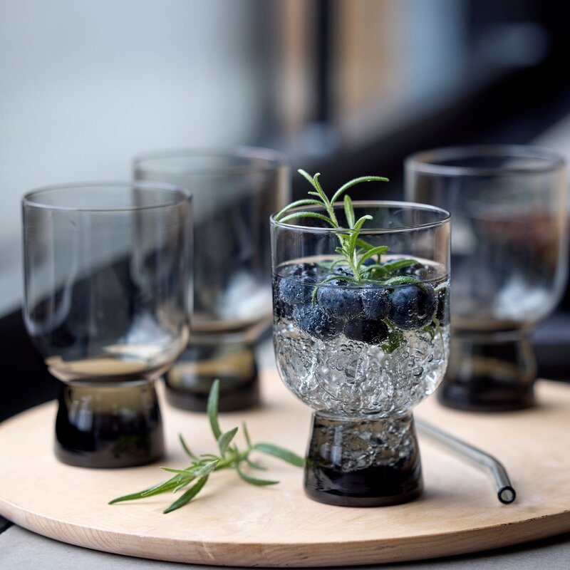 Sorrento vannglass 30 cl 4 stk smoke
