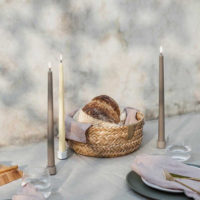 Taper Candles lysestake 3,2x2,3 cm 2 stk hvit