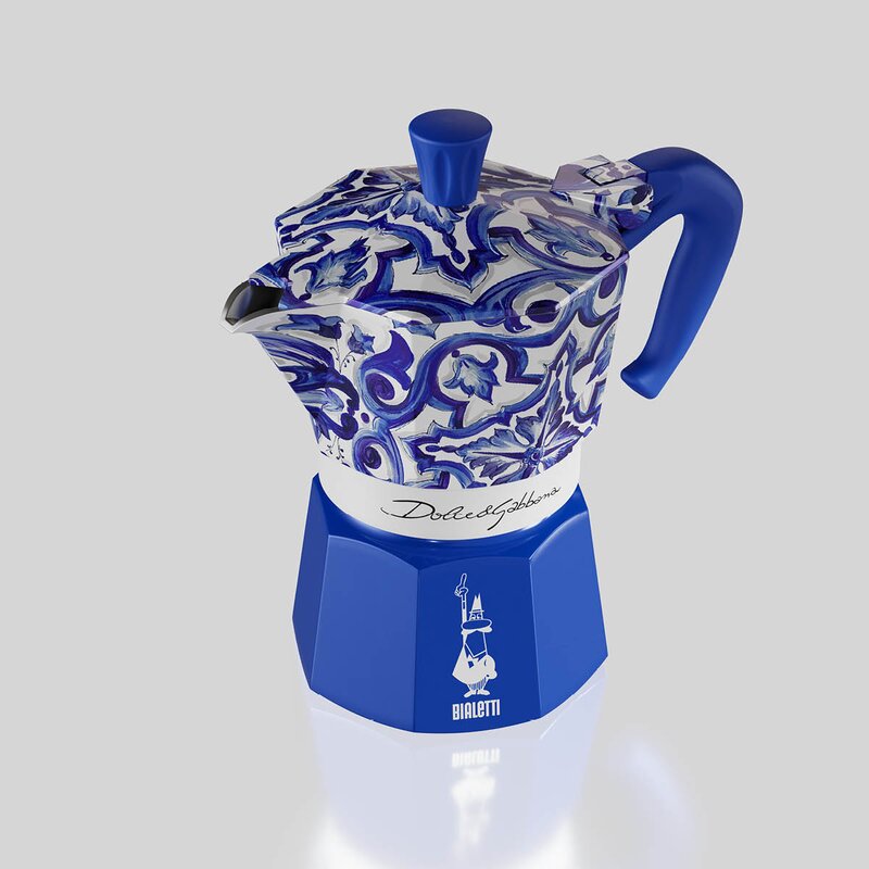 D&G espressokoker 250 ml 6-kopper blå