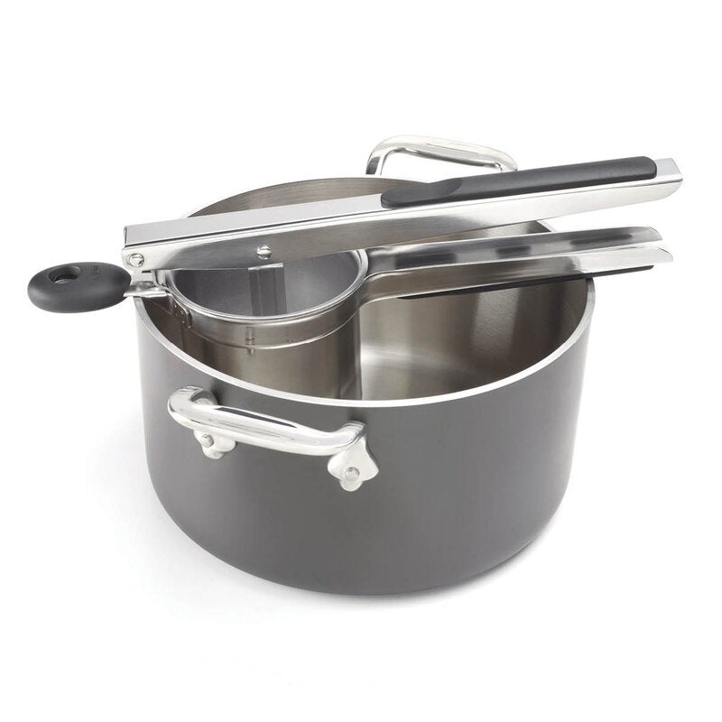 Potetmoser 33 cm rustfritt stål/svart