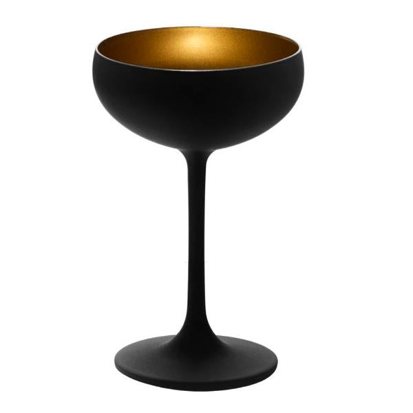 Elements champagneglass 23 cl svart/gull