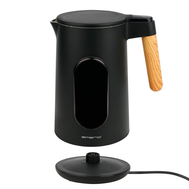 Vannkoker digital 1,7L svart/tre