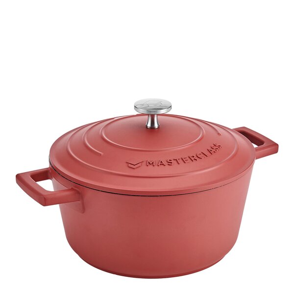 Cast Aluminium gryte 2,5L 21 cm rød