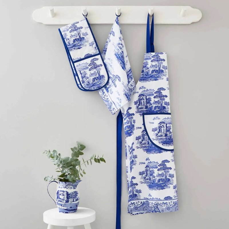 Blue Italian kjøkkenhåndkle 45x74 cm blå/hvit