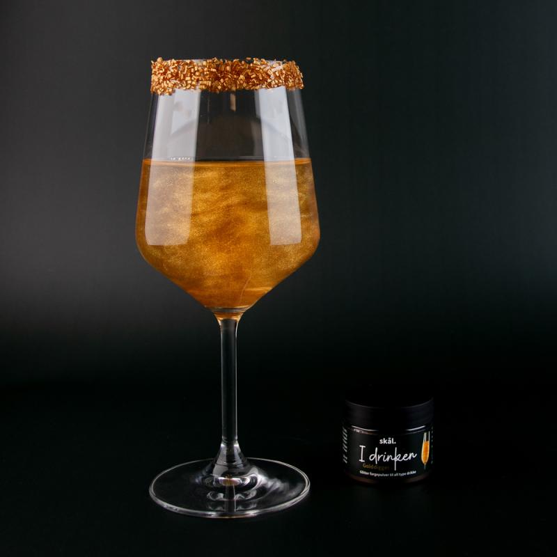 I drinken fargepulver glitter golddigger