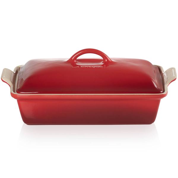 Heritage rektangulært fat med lokk 37,5x 24 cm cerise