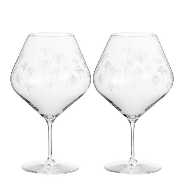 Flower vinglass 89 cl 2 stk