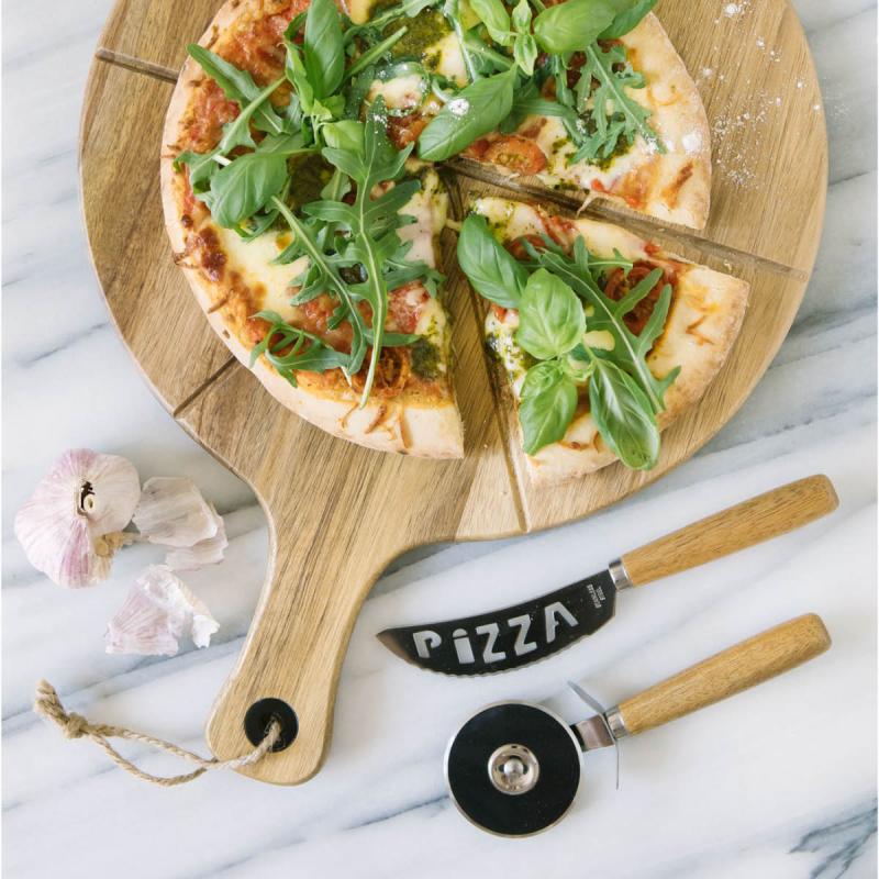 Pino pizzasett kniv og kutter rustfritt stål