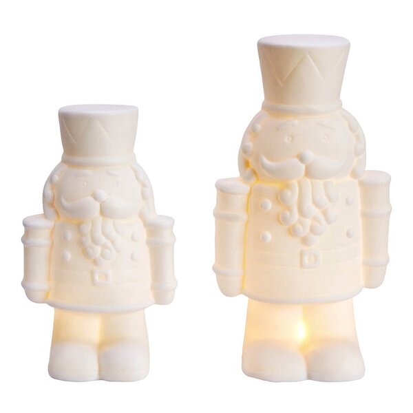 Finn figur soldat 22 cm 2 stk hvit