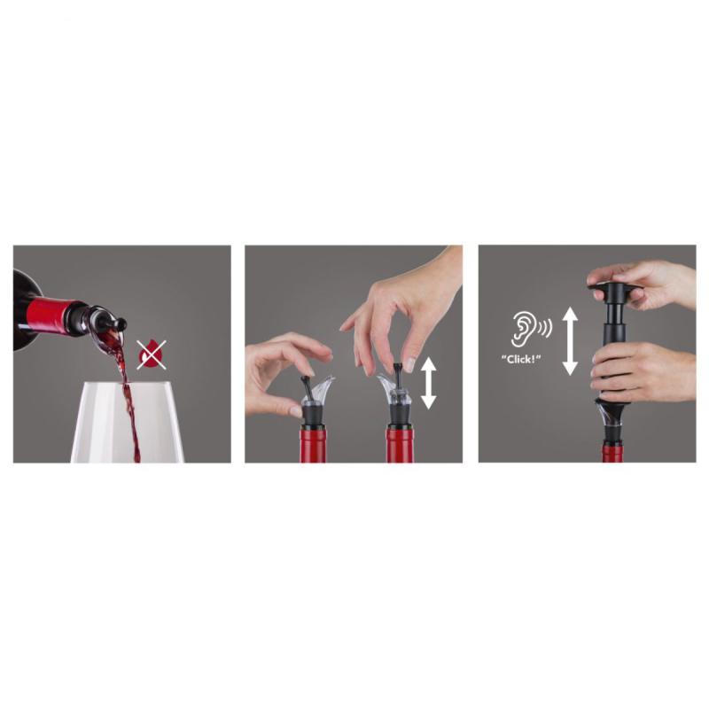 Wine Server Stopper 2 stk svart