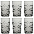 Hobnail glass 20 cl 6 stk grey smoke