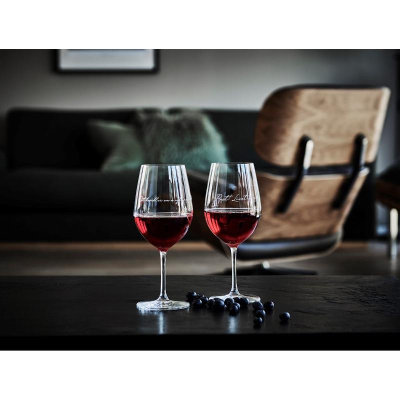 Rødvinsglass 62 cl pust livet er nå